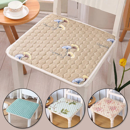Seat Cushion Pads 45x45cm Polyester Square Sofa Car Pastoral Floral Non-Slip Mat