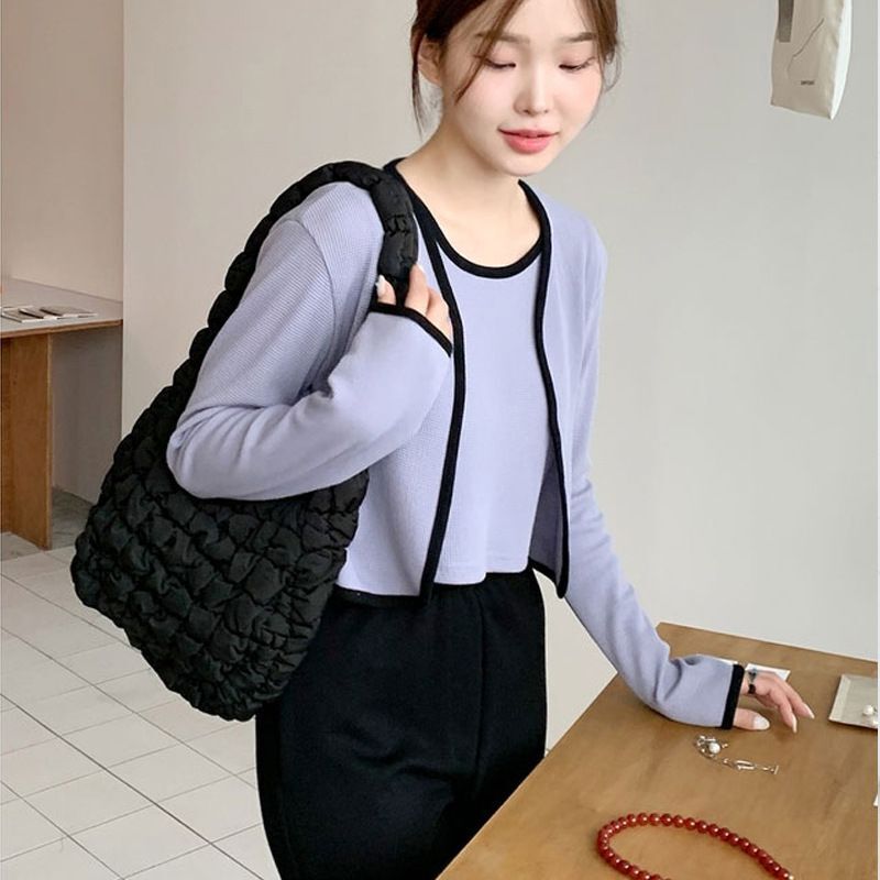 Pleated Cloud Bag Large Fashionable Down Dumpling Candy Underarm Bag 31*7*24.5CM