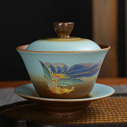 150ml Chinese Jingdezhen Ceramic Gaiwan Bowl Cup Home Kungfu Tea Set Tureen
