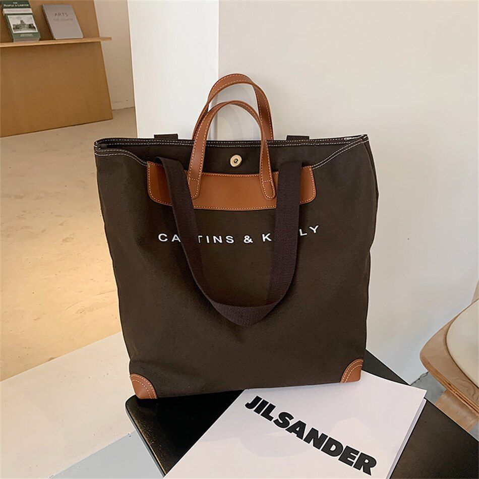 Canvas Handbag Summer Soft Shoulder Handbag Travel Tote Shopper Bags Travelling