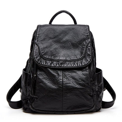 Soft Synthetic Leather Mini Backpack Leisure School Bookbag Travel Bag Small 1PC