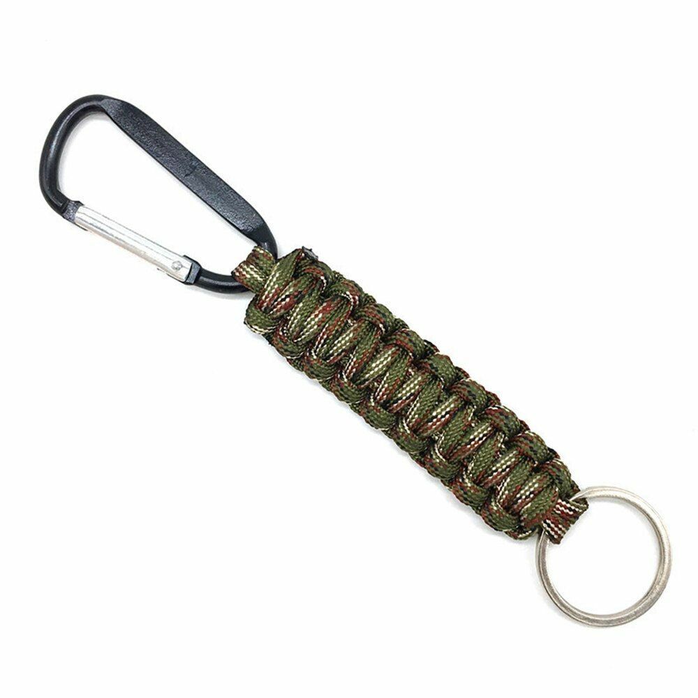 Cord Keychain Military Emergency Paracord Survival Kit Parachute Rope Carabiner