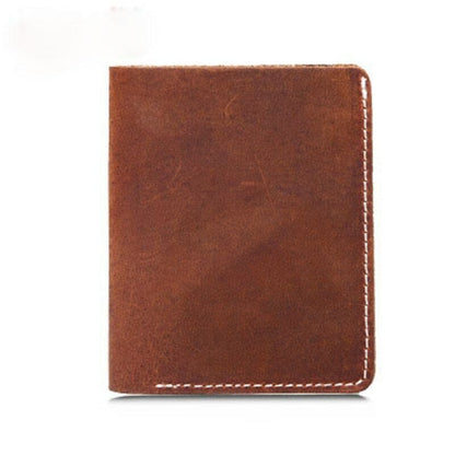 Men's Leather Wallet Male Money Card Clamps Pouch Bag Purse Cash Clip Billfold