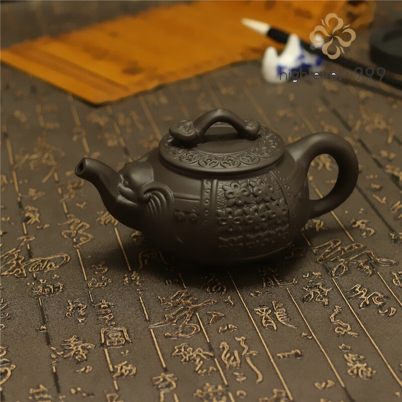 120 cc Chinese Yixing Zisha Clay Pottery Teapot Elephant Design Clay Pot