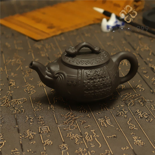120 cc Chinese Yixing Zisha Clay Pottery Teapot Elephant Design Clay Pot