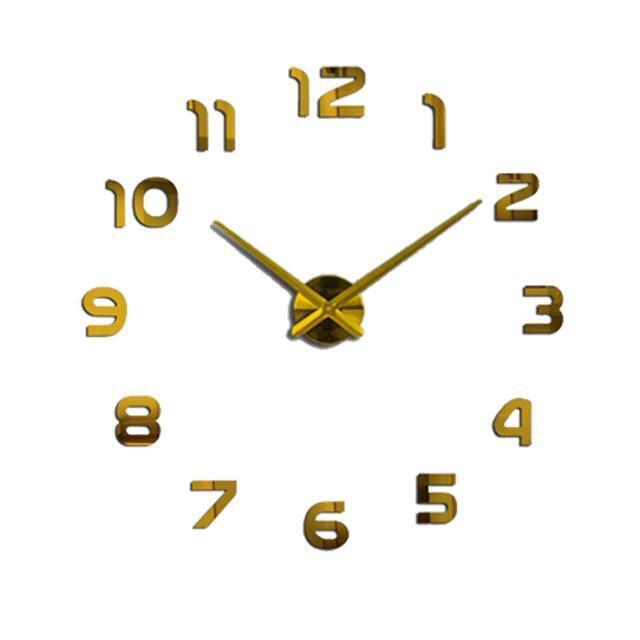 Large 3d Wall Clock Diy Home Creative Decoration Big Numbers Multi Color 37/47in