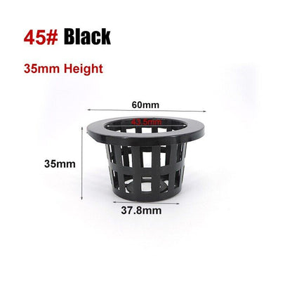 50Pcs Mesh Pot Net Cup Basket Hydroponic Nursery Aeroponic Plant Grow Clone Kit
