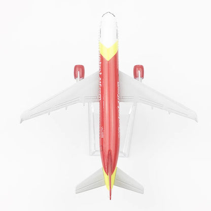 16CM Vietjet Air AIRBUS A320 Passenger Aircraft Aeroplane Diecast Airplane Model