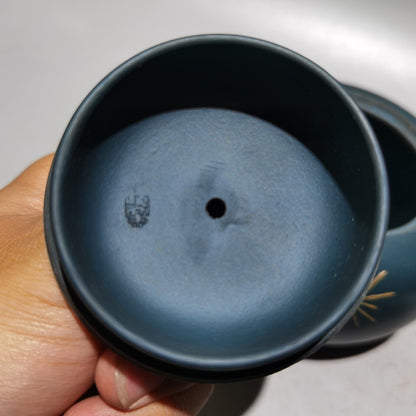 vintage chinese yixing purple clay teapot zisha ceremony pine needle teaware art