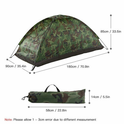 2 Person Beach Tent Ultralight Single Layer Water Resistance Camping Travel Peg