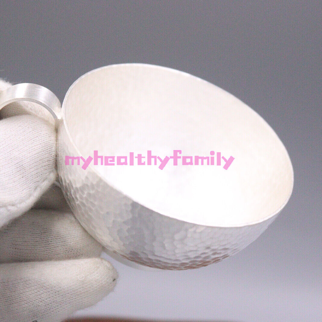 77g Fine 999 Pure Silver Tea Bowl Handmade Master Mug Tea Cup 2.56inch High 60ml