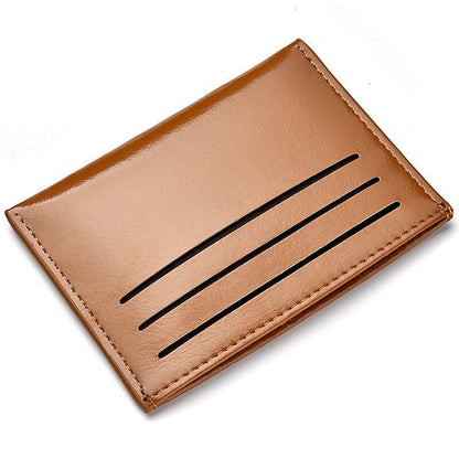 Leather Short Slim Wallet Business Purse Credit Card Holder Wallet Money Bag 1PC