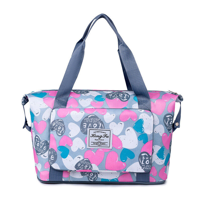 Printed Dry Wet Separation Gym Bag Extensible Waterproof Travel Sports Fitness