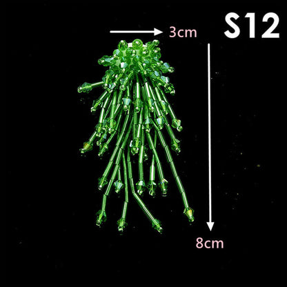 Tassel Nail Bead Cloth Paste Bag Earrings Jewelry Accessories Patch DIY Material