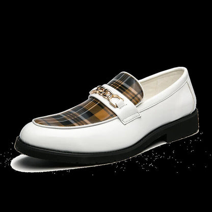 Italian Shoe Men Loafers Men Shoes Slip-on British Style Striped Soft Shoes