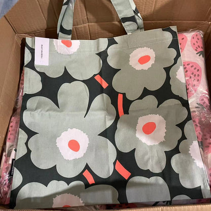 Fashion Colorful Elegant Canvas Unikko Poppy Tote Bag,Shopping Bag For Her