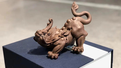 Chinese Yixing Zisha Handmade PiXiu Tea Pet Zini decoration Zi Clay