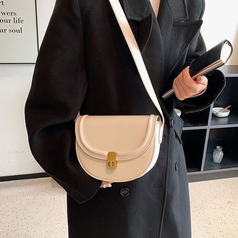 Shoulder Bag Versatile Bag Winter Texture Niche Saddle Bag Polyester Purse 1 PC