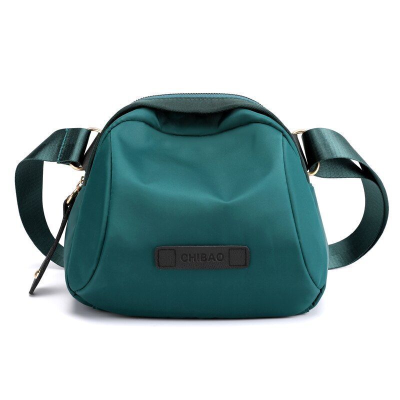 Small Shell Shoulder Bag Nylon Wide Strap Crossbody Bag Soft Waterproof Purses