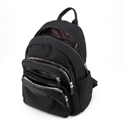 Dark Green Backpack Waterproof Nylon Student School Bag Small Traveling Rucksack