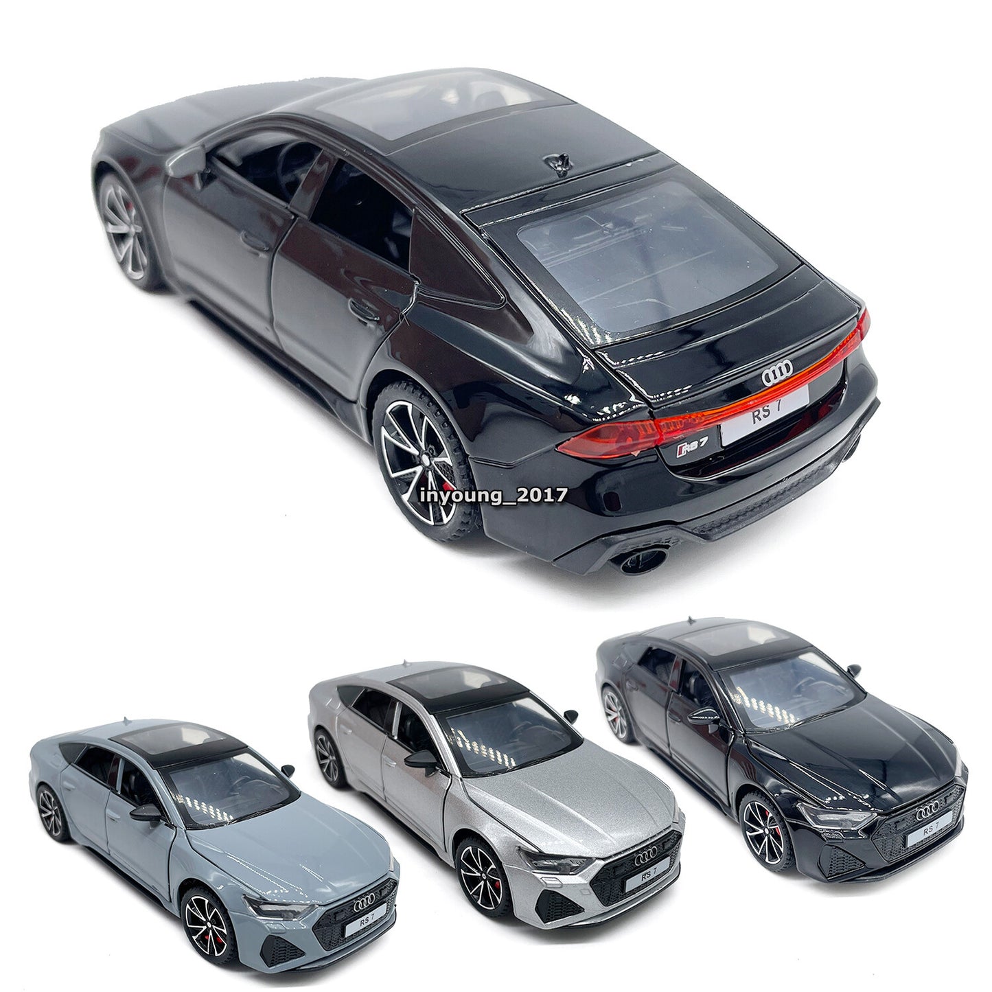 1/32 Audi RS7 Model Car Diecast Toy Cars Doors Open Pull Back Metal Vehicles