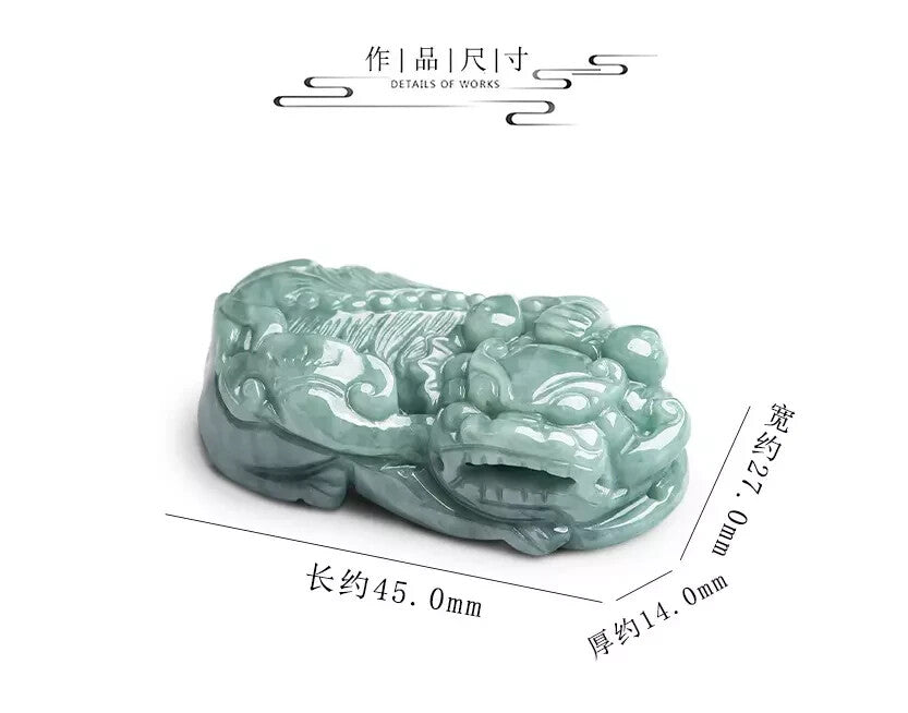 Real Grade A Natural Green Jade Jadeite Men Women Gift Pixiu Bead Lucky Pendant