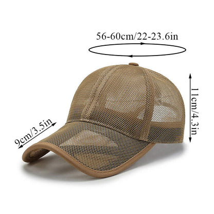 Trucker Cap Mesh Caps Snapback Hat Fishing Hat Full Hollow Outdoor Summer Caps
