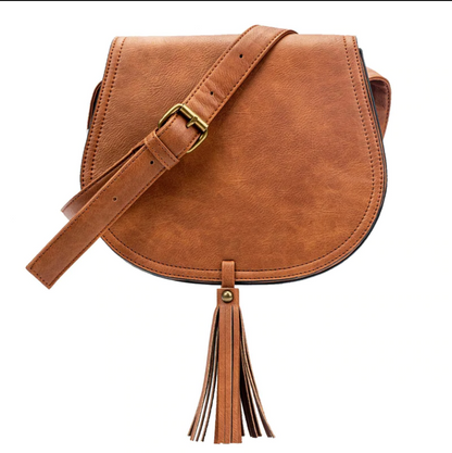 Celela Women Girl Fashion Tassel Crossbody Saddle Shoulder Handbag Daily Bag