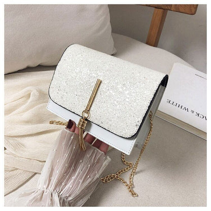Women Bag Chain Shoulder Bag for Girl Gift Material Black Green Red