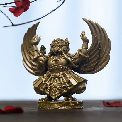 Garuda Dhwaja Ornaments Handmade Brass Buddha Statue Zen Tea Space Decorations