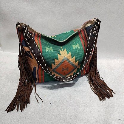 Woman Bags Female Handbag Hand Canvas Linen Shoulder Crossbody Bags Tassel