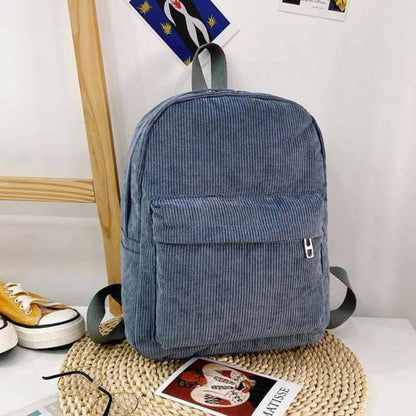 Fashion Mini Backpack Women Purse Shoulder Rucksack Small Travel Bag Corduroy