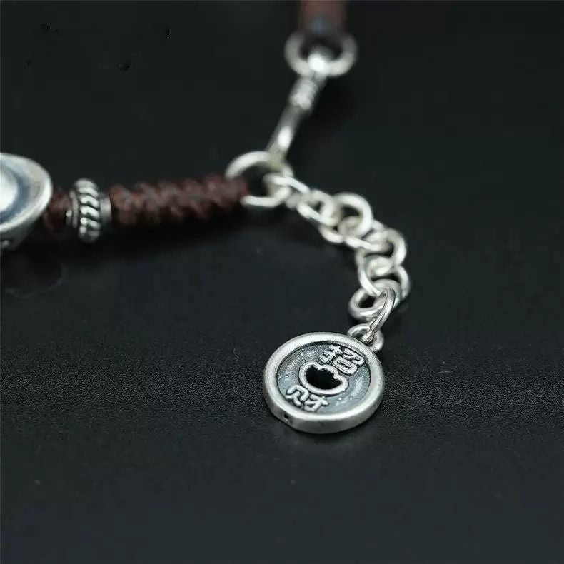 Wealth and Prosperity Chinese Style Handmade Yuanbao Bracelet High-Quality