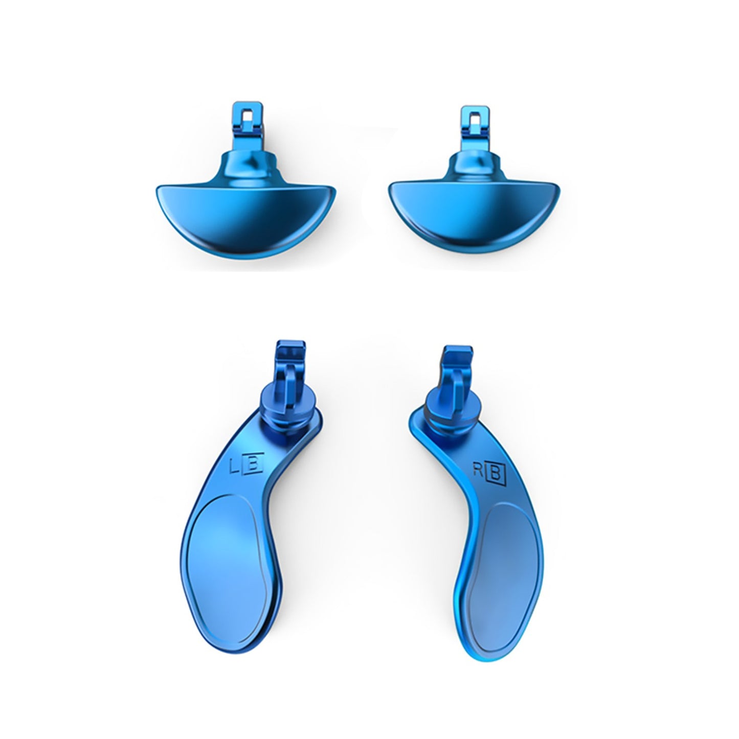 Blue DIY Steel Back Paddles For PS5 Edge Controller Interchangeable Back Button