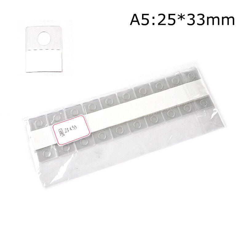 100pcs PVC Slot Hole Adhesive Hang Tags Hook Merchandise Box Bag Hangers Displa'