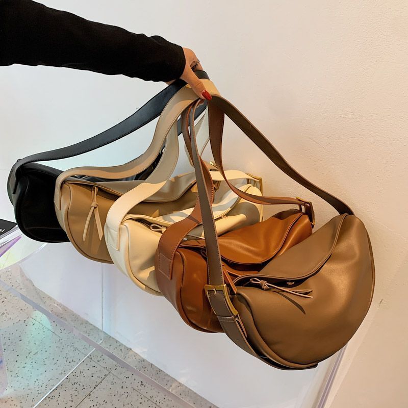 Crossbody Bag Large Luxury Handbags Solid Soft Shoulder Bag Travel Hobos Vintage