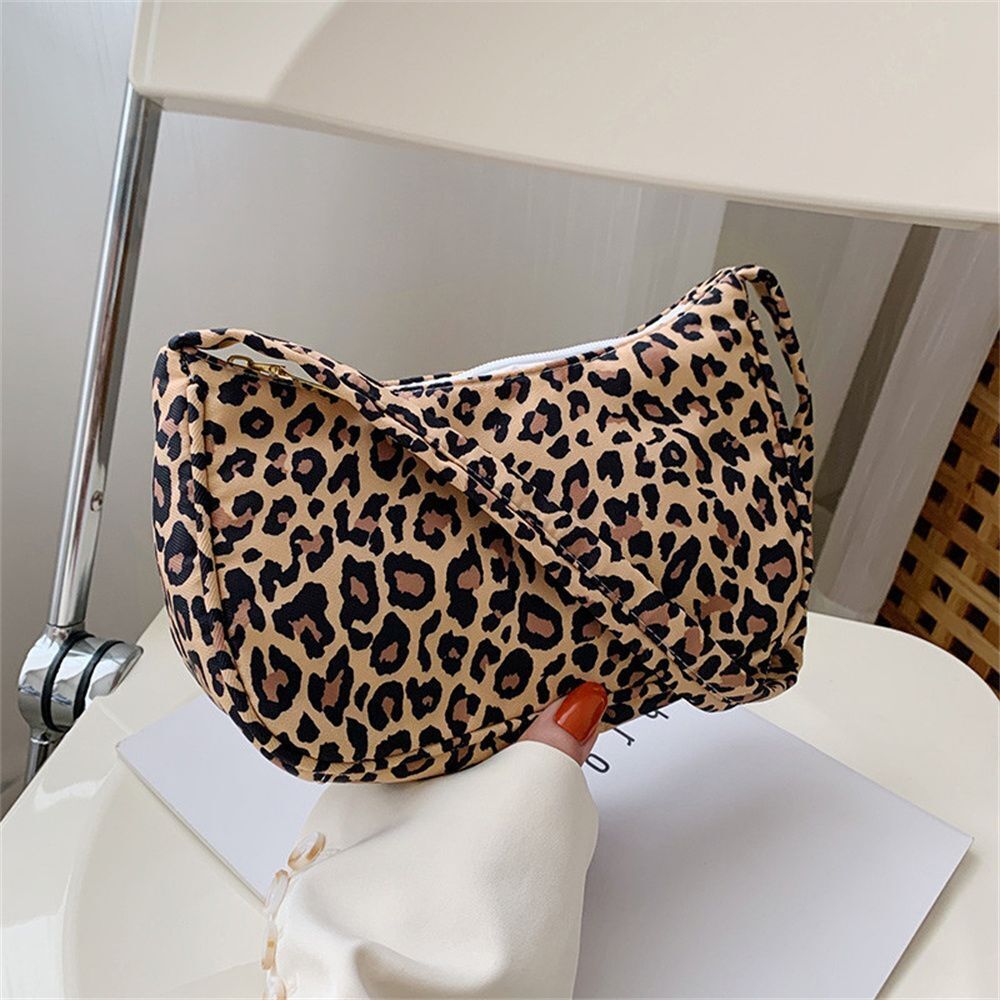 Shopper Bag Shoulder Underarm Bag Vintage Small Purse Nylon Handbags Zipper 1PC