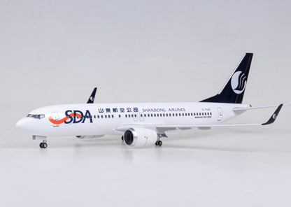47CM 1:85 SHANDONG AIRLINES BOEING 737-800 Airplane Landing gear Resin Model