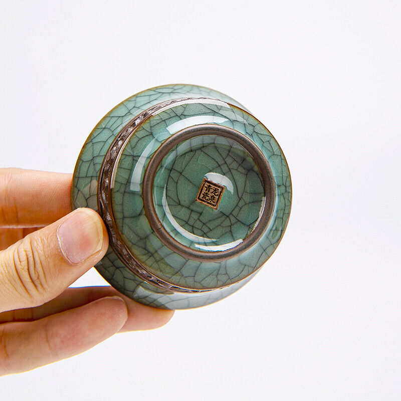 China tea cup relief master cup porcelain kungfu tea cup longquan celadon teacup