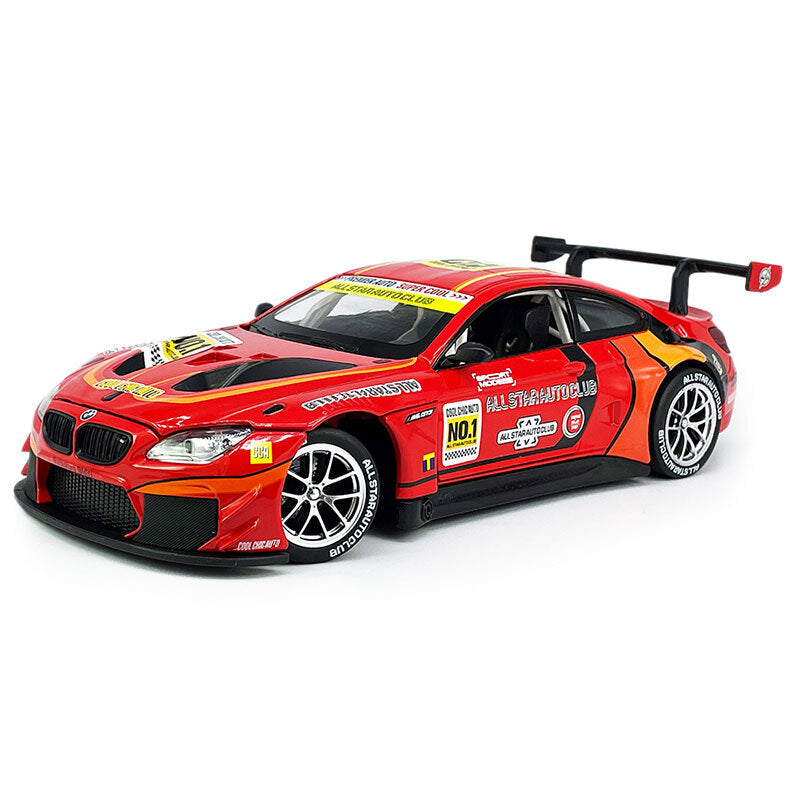 1/24 BMW M6 GT3 Model Car Diecast Toy Vehicle Boys Toys Kids Gifts Doors Open