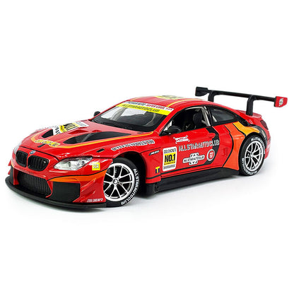 1/24 BMW M6 GT3 Model Car Diecast Toy Vehicle Boys Toys Kids Gifts Doors Open
