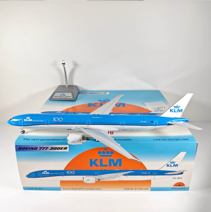 1:200 InFlight KLM B777-300ER PH-BVS Passenger Airplane Diecast Plane Model