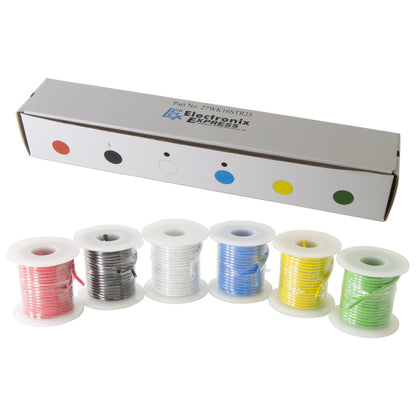 16 Gauge Stranded Hook-Up Wire Kit, Includes Six Different Color 25 Foot Spools