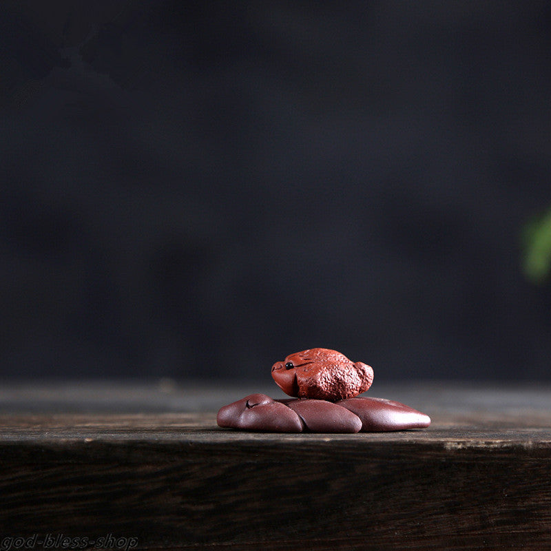 New Creative Table Decoration Gift Yixing Zisha Tea Pet Purple Clay Toad Mascot