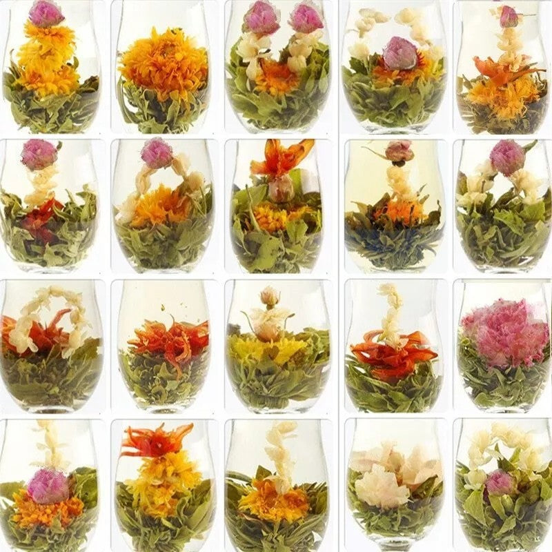 20 type Blooming Tea Green Tea Artistic Blossom Flowers Tea Blooming Tea Balls