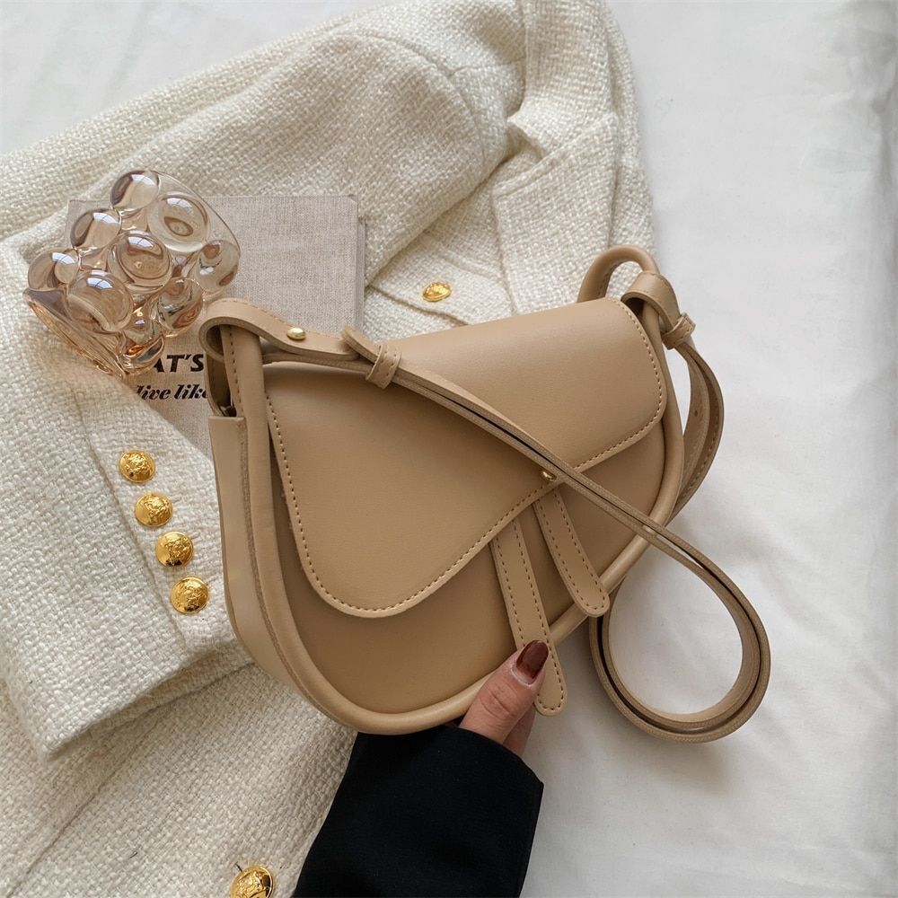 Fashion Saddle Bag New Small Shoulder Bags Solid Crossbody Female Messenger Bag