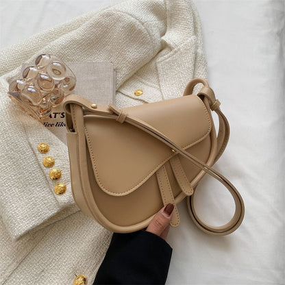 Fashion Saddle Bag New Small Shoulder Bags Solid Crossbody Female Messenger Bag