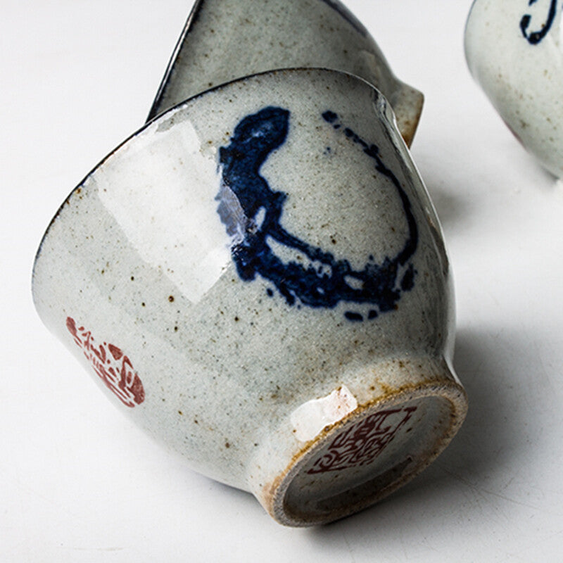 65ml Vintage Chinese Tai Chi Pottery Cups Beautiful Wine Tea Cup