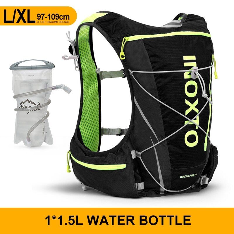 Running Backpack 8L Backpack Hiking Marathon Hydrating Bag 500ml Water Bottle