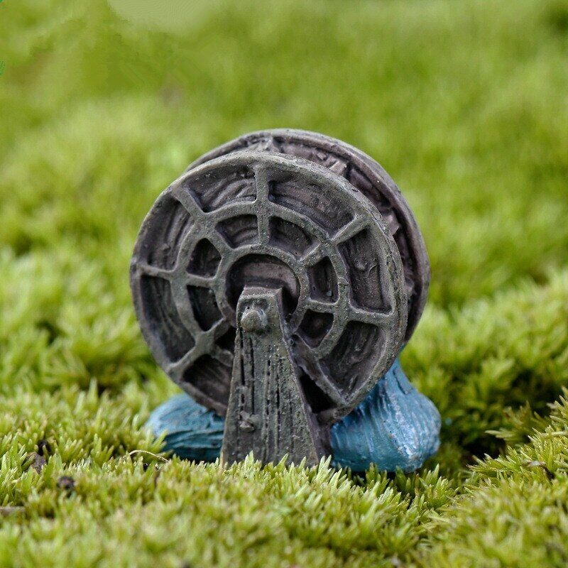 Creative Handicrafts Mini 4pcs Mini Waterwheel Decoration Supplies Garden Deco